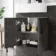 Harper Charcoal Elm Combination Vanity Basin and Aruba Toilet 1200mm - Black Accents - Left Handed