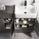 Harper Charcoal Elm Combination Vanity Basin and Miami Toilet 1500mm - Black Accents