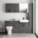 Harper Charcoal Elm Combination Vanity Basin with Marble Top & Atlanta Toilet 1500mm - Black Accents