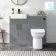 Harper Stone Grey Combination Vanity Basin with Marble Top & Aruba Toilet 1000mm - Black Accents