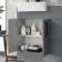 Harper Stone Grey Combination Vanity Basin with Marble Top & Aruba Toilet 1000mm - Black Accents