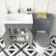 Bermuda Dove Grey Combination Vanity Basin and Hudson Toilet with Wooden Seat 1100mm