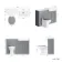 Monaco Dove Grey Combination Vanity Basin with Marble Top & Hudson Toilet with Wooden Seat 1200mm