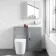 Avon Stone Grey Combination Vanity Basin and Boston Toilet 950mm