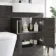 Harper Charcoal Elm Combination Vanity Basin and Boston Toilet 1200mm - Right Handed
