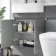 Foster Stone Grey Combination Vanity Basin and Boston Toilet 1200mm - Left Handed