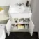 Monaco Chalk White Combination Vanity Traditional Basin and Boston Toilet 1200mm