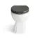 Monaco Graphite Grey Combination Vanity Basin and Hudson Toilet with Wooden Seat 1500mm