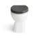 Monaco Graphite Grey Combination Vanity Basin with Marble Top and Hudson Toilet with Wooden Seat 1500mm