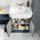 Monaco Inky Blue Combination Vanity Traditional Basin with Marble Top & Atlanta Toilet 1200mm
