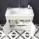 Bermuda Chalk White Combination Vanity Basin and Hudson Toilet with Wooden Seat 1300mm