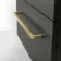 Elba Graphite Grey Wall Hung Drawer 600mm Excludes Counter Top Basin - Brushed Brass Accents