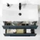 Elba Inky Blue Wall Hung Basin Drawer Vanity 800mm - Black Accents