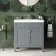 Bermuda Dove Grey Basin Vanity 800mm - Brushed Brass Accents