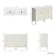 Bermuda Chalk White Double Basin Vanity 1200mm - Brushed Brass Accents