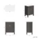 Bermuda Graphite Grey Cabinet with Marble Top 600mm Excludes Counter Top Basin - Brushed Brass Accents