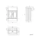Monaco Dove Grey Traditional Basin Vanity 600mm - Brushed Brass Accents