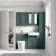 Monaco Midnight Green Combination Vanity Basin with Marble Top & Boston Toilet 1200mm
