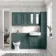 Monaco Midnight Green Traditional Basin Vanity and Back To Wall Unit 1500mm (Excludes Pan & Cistern)