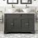 Lucia Graphite Grey Double Vanity with Marble Top & Round Counter Top Basin 1200mm - Brushed Brass Accents