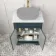 Lucia Inky Blue Cabinet with Marble Top 640mm (Excludes Counter Top Basin) - Brushed Brass Accents
