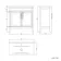 Bermuda Dove Grey Basin Vanity 800mm - Brass Knurled Handles