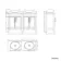 Bermuda Chalk White Vanity with Marble Top & Oval Counter Top Basin 1200mm - Brass Knurled Handles