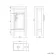 Bermuda Graphite Grey Cloakroom Basin Vanity 400mm - Brass Knurled Handles