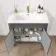 Bermuda Graphite Grey Basin Vanity 800mm - Brass Knurled Handles