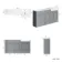 Monaco Dove Grey Combination Vanity Basin with Marble Top 1500mm (Excludes Pan & Cistern) - Brass Knurled Handles