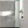 Monaco Chalk White Floor Standing Tall Cabinet Unit 300mm - Brass Knurled Handles