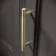 Monaco Graphite Grey Floor Standing Tall Cabinet Unit 1900x300mm - Brass Knurled Handles