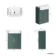 Monaco Midnight Green Traditional Basin Vanity 600mm - Brass Knurled Handles