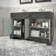 Lucia Graphite Grey Double Vanity with Marble Top & Undermount Basins 1200mm - Brass Knurled Handles