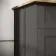 Lucia Graphite Grey Cabinet with Oak Effect Top 1200mm (Excludes Counter Top Basins) - Brass Knurled Handles