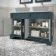Lucia Inky Blue Cabinet with Marble Top 1200mm (Excludes Counter Top Basins) - Brass Knurled Handles