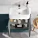 Harper Navy Blue Basin Vanity and Back To Wall Toilet Unit 1200mm (Excludes Toilet) - Right Handed