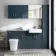 Harper Navy Blue Combination Vanity Basin with Marble Top & Houston Toilet 1500mm