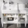 Foster Gloss White Combination Vanity Basin with Marble Top & Boston Toilet 1500mm