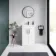 Mersey Gloss White Basin Vanity 500mm - Black Accents