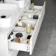 Corsica Gloss White Wall Hung Drawer Vanity with Marble Top & Marin Basin 1200mm
