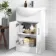 Quartz Gloss White Combination Vanity Basin and Houston Toilet 1050mm