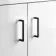 Quartz Gloss White Combination Vanity Basin and Denver Toilet 1050mm - Black Accents