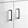 Quartz Gloss White Basin Vanity and Back To Wall Toilet Unit 1150mm (Excludes Toilet) - Black Accents