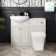 Capri Cotton White Combination Vanity Basin and Houston Toilet 1050mm - Chrome Handles