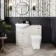 Capri Cotton White Combination Vanity Basin and Houston Toilet 1050mm - Chrome Handles