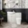 Capri Cotton White Combination Vanity Basin and Houston Toilet 1150mm - Chrome Handles