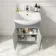 Capri Fog Grey Combination Vanity Basin and Houston Toilet 1050mm - Chrome Handles