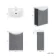Capri Fog Grey Vanity with Semi Recessed Basin 650mm - Traditional Handles