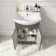 Capri Slate Grey Vanity with Semi Recessed Basin 550mm - Chrome Handles